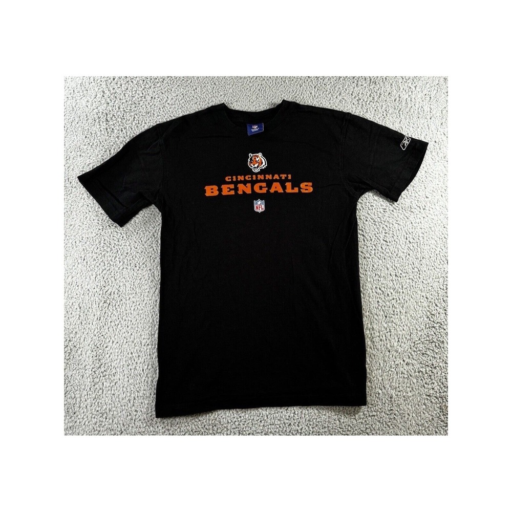 Vintage Reebok NFL On Field Cincinnati Bengals‎ T Shirt Boys 18 20 S/S Graphic
